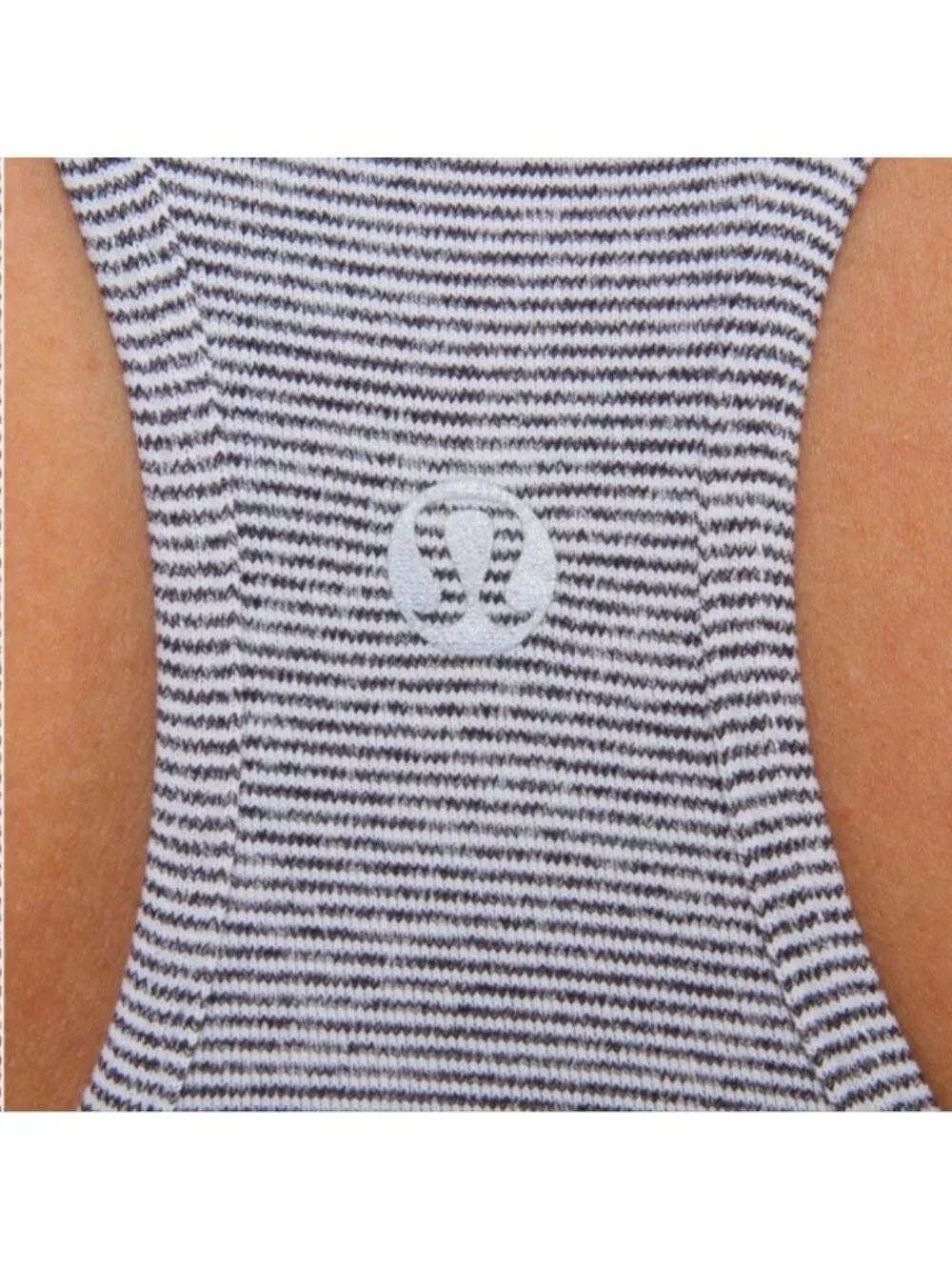 Lululemon Cool Racerback Heathered Coal Wee Stripe